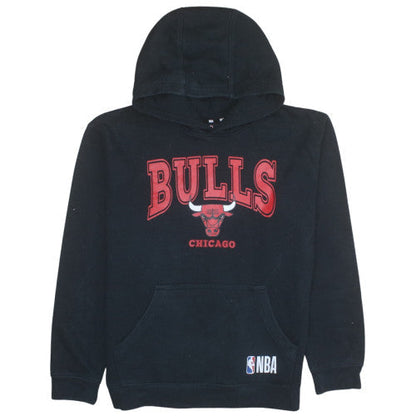 NBA Youth Boys Black Chicago Bulls Pullover Hoodie Size 14