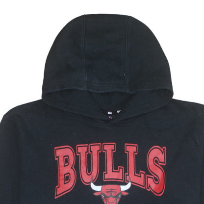 NBA Youth Boys Black Chicago Bulls Pullover Hoodie Size 14