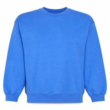 Adidas Women Blue Crew Neck Pullover Sweatshirt Size 10 Cotton
