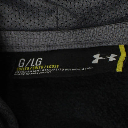 Under Armour Mens Black Full Zip Hoodie Large Fleece Lined