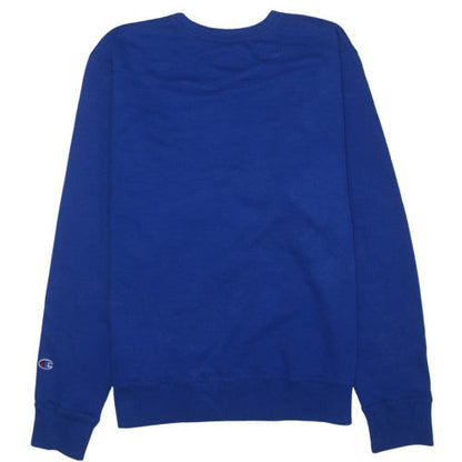 Champion Men's Blue Embroidered Logo Pullover Sweatshirt Size M