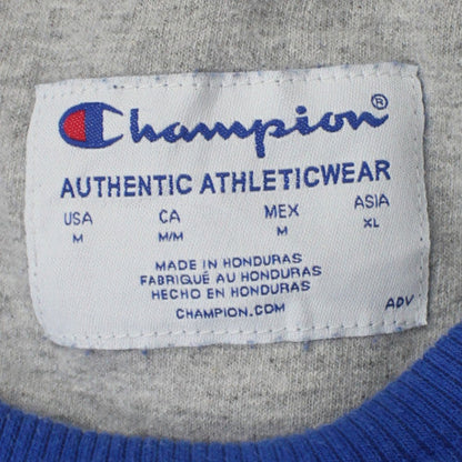 Champion Men's Blue Embroidered Logo Pullover Sweatshirt Size M