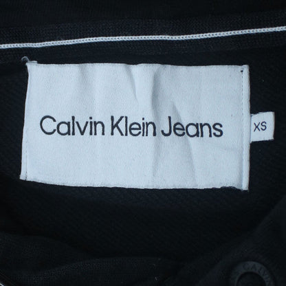 Calvin Klein Jeans Men's Black Pullover Hoodie XS Logo Fleece