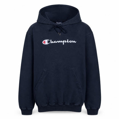 Champion Men's Blue Pullover Hoodie 2XL Logo Fleece Sweatshirt