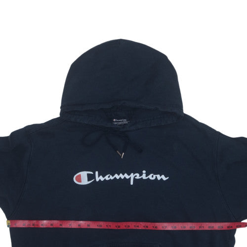 Champion Men's Blue Pullover Hoodie 2XL Logo Fleece Sweatshirt