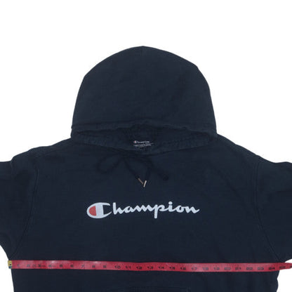 Champion Men's Blue Pullover Hoodie 2XL Logo Fleece Sweatshirt