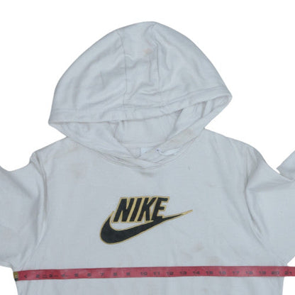 Nike Mens White XS Pullover Hoodie Lightweight Graphic Logo Sportswear