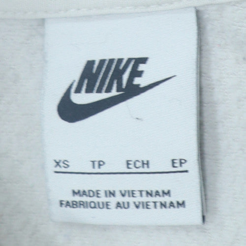Nike Mens White XS Pullover Hoodie Lightweight Graphic Logo Sportswear