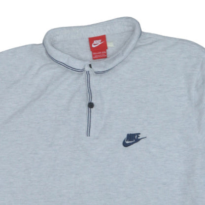 Nike Men’s Grey 2XLT Polo Shirt Short Sleeve 1/4 Zip Cotton