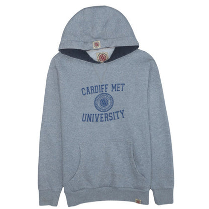 Varsity Apparel Men's Grey Pullover Hoodie L Cardiff Met University Fleece