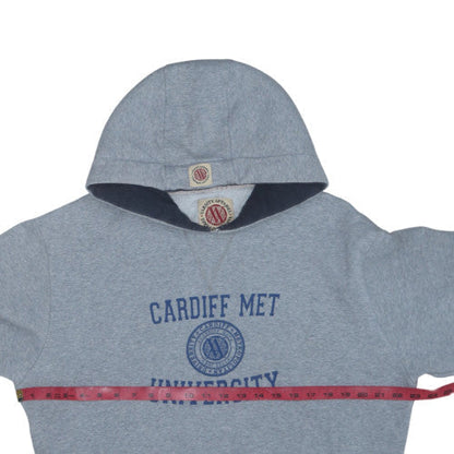Varsity Apparel Men's Grey Pullover Hoodie L Cardiff Met University Fleece