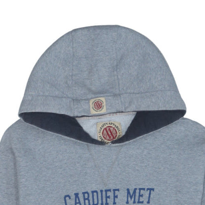 Varsity Apparel Men's Grey Pullover Hoodie L Cardiff Met University Fleece