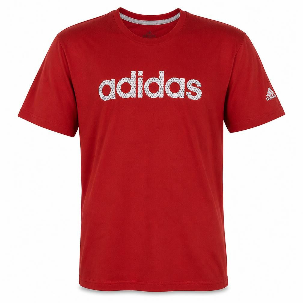 Front view of adidas Men's Red XL Sports Graphic T-Shirt Cotton Blend