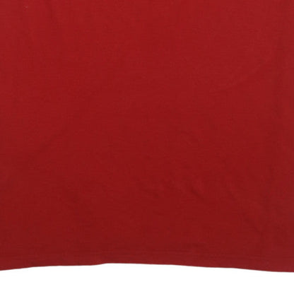 adidas Men's Red XL Sports Graphic T-Shirt Cotton Blend