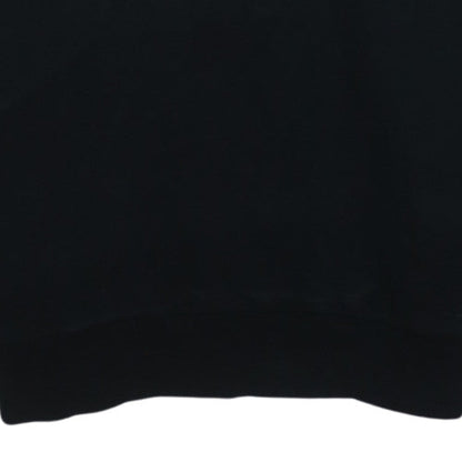 Napapijri Mens Black Pullover Hoodie M Embroidered Flag Logo Fleece