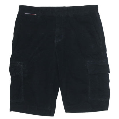 Tommy Hilfiger Mens Black Cargo Shorts Size 31 Cotton Casual