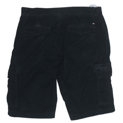 Tommy Hilfiger Mens Black Cargo Shorts Size 31 Cotton Casual