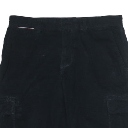 Tommy Hilfiger Mens Black Cargo Shorts Size 31 Cotton Casual