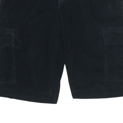 Tommy Hilfiger Mens Black Cargo Shorts Size 31 Cotton Casual