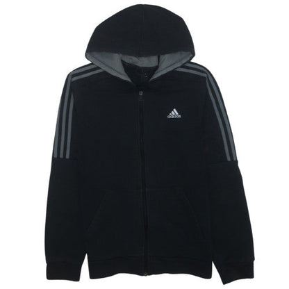 adidas Mens Black Full Zip Hoodie Fleece Size M Regular Fit
