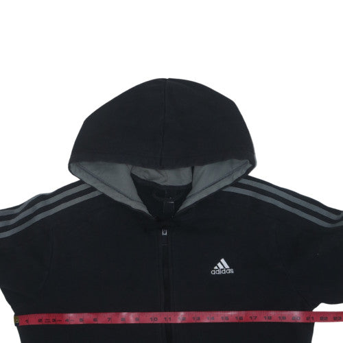 adidas Mens Black Full Zip Hoodie Fleece Size M Regular Fit