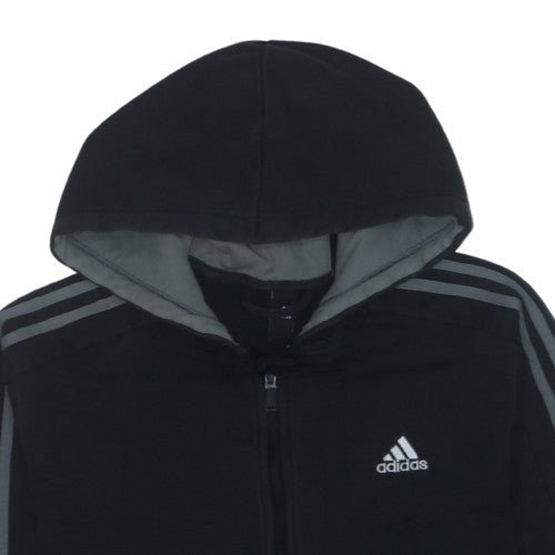 adidas Mens Black Full Zip Hoodie Fleece Size M Regular Fit