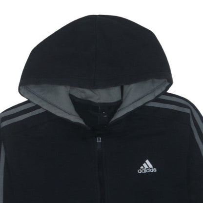 adidas Mens Black Full Zip Hoodie Fleece Size M Regular Fit