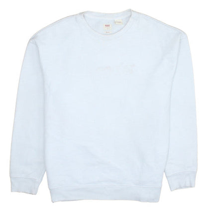 Levi's Men's White Relaxed Fit Crew Neck Sweatshirt M