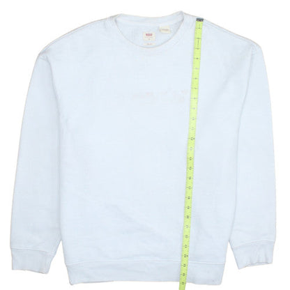 Levi's Men's White Relaxed Fit Crew Neck Sweatshirt M