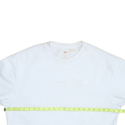 Levi's Men's White Relaxed Fit Crew Neck Sweatshirt M