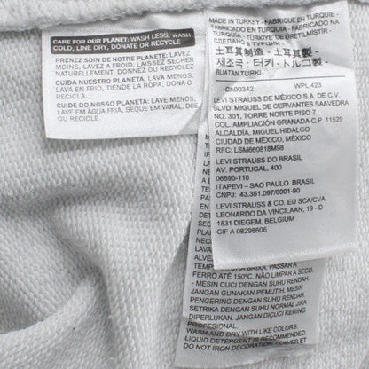 Levi's Men's White Relaxed Fit Crew Neck Sweatshirt M