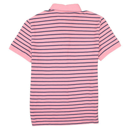 Nautica Men’s Pink Striped Classic Fit Polo Shirt Size L