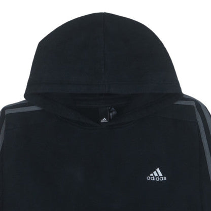 Adidas Men's Black Pullover Hoodie L Fleece Logo Sportswear