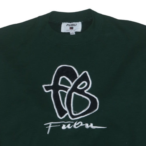FUBU Men's Green 2XL Pullover Sweatshirt Vintage Streetwear