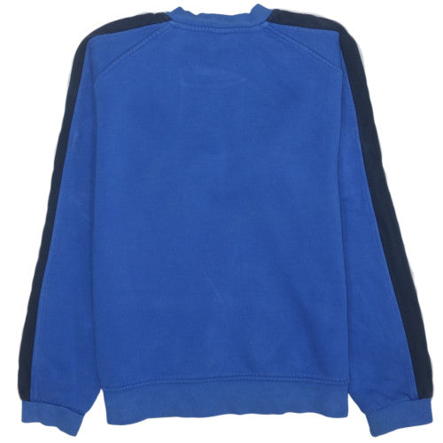 Nike Men's Blue Embroidered Crew Neck Sweatshirt Size M