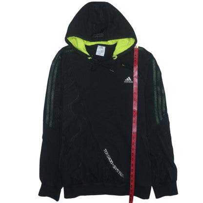 adidas Men's Black XL Pullover Hoodie with Logo Sports Style