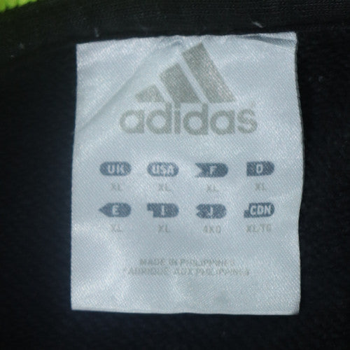 adidas Men's Black XL Pullover Hoodie with Logo Sports Style