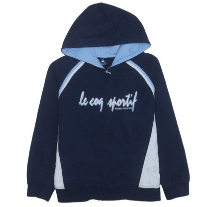 Le Coq Sportif Womens Navy Blue Full Zip Hoodie Size 18