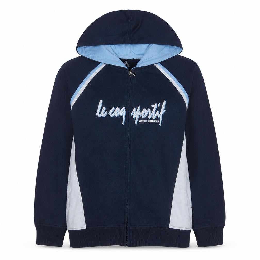 Le Coq Sportif Womens Navy Blue Full Zip Hoodie Size 18