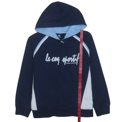 Le Coq Sportif Womens Navy Blue Full Zip Hoodie Size 18
