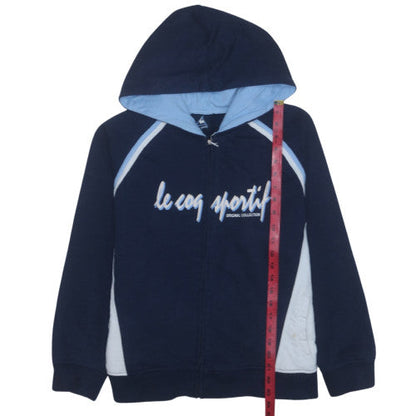 Le Coq Sportif Womens Navy Blue Full Zip Hoodie Size 18
