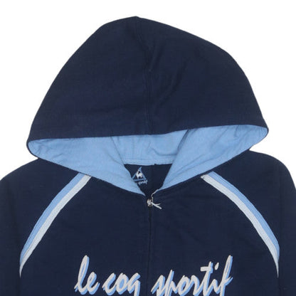 Le Coq Sportif Womens Navy Blue Full Zip Hoodie Size 18