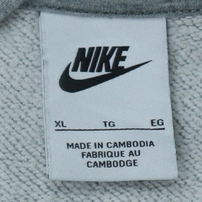 Nike Mens Grey XL Pullover Fleece Hoodie with Logo