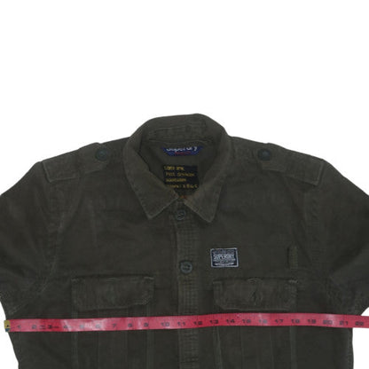 Superdry Men's Green XL Military Cotton Utility Jacket