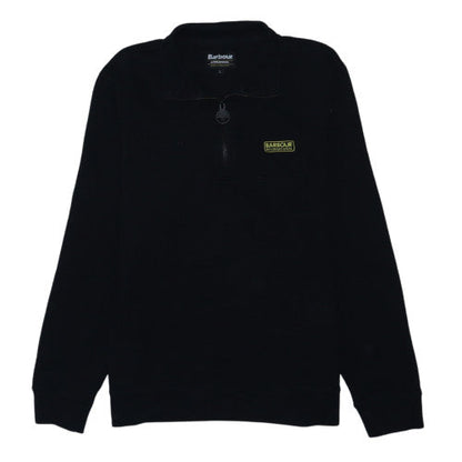Barbour International Mens Black L Half Zip Sweatshirt