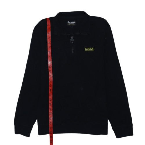 Barbour International Mens Black L Half Zip Sweatshirt