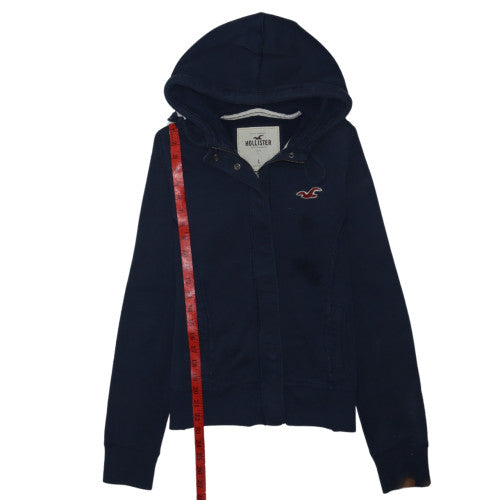 Hollister Men's Blue Full Zip Hoodie L Fleece College Style
