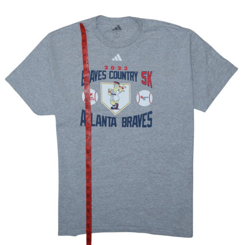 Adidas Mens Grey Braves Country 5K Graphic T-Shirt XL Sports Tee