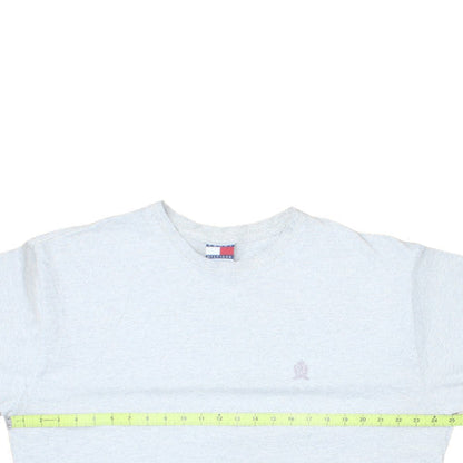 Tommy Hilfiger Men's Grey 2XL Classic Embroidered Logo Cotton T-Shirt