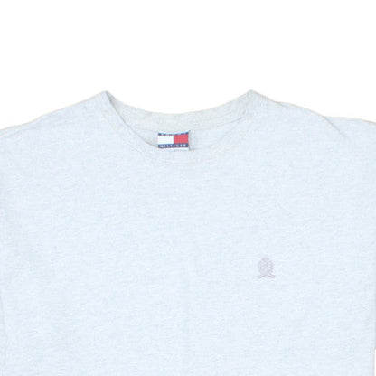 Tommy Hilfiger Men's Grey 2XL Classic Embroidered Logo Cotton T-Shirt